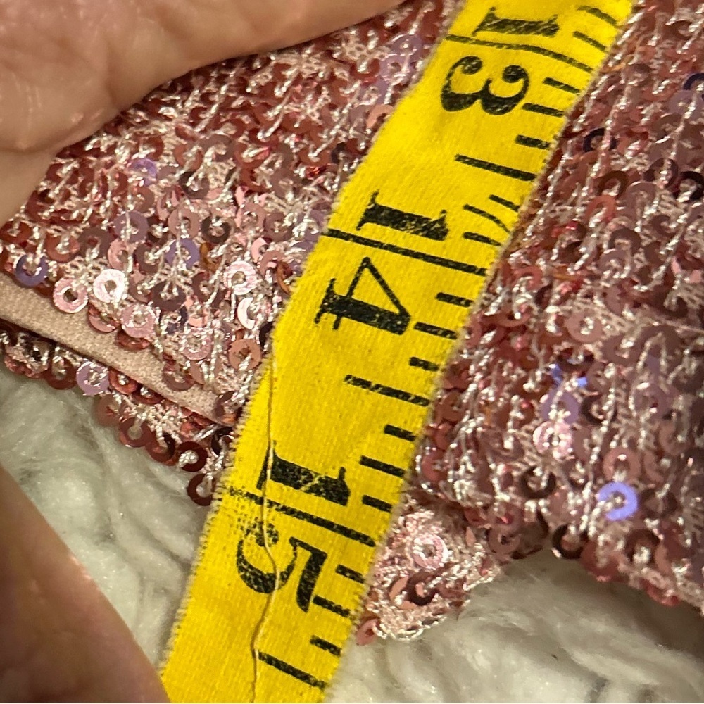 👗Lulu’s sequin pink skirtS split festival prom date night party - Picture 5 of 6